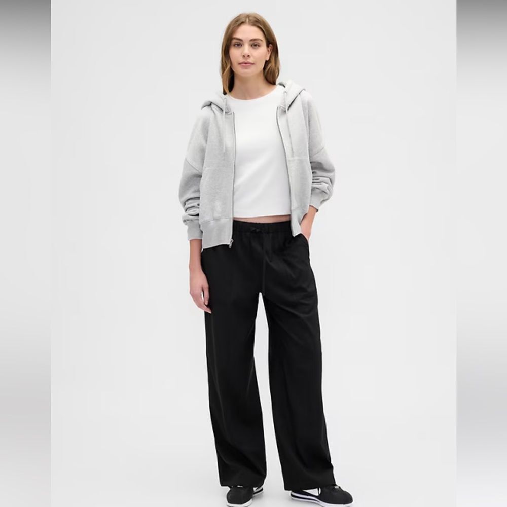 Gap Fit Runaround Jogger Pants High Rise Black Womens Large Petite